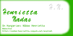 henrietta nadas business card